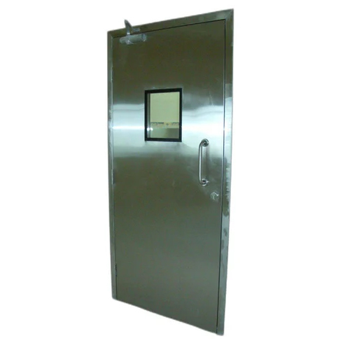 Hospital Ss304 Single Leaf Hinged Door - Color: Silver