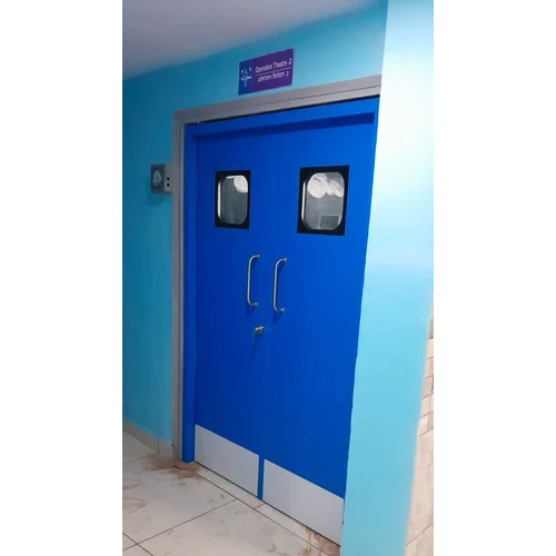 Hospital Operation Theater Double Leaf Door - Color: Blue