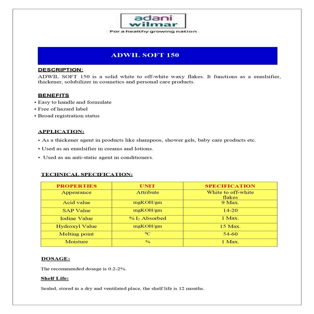 Adwil Soft 150 - Application: Cosmetic