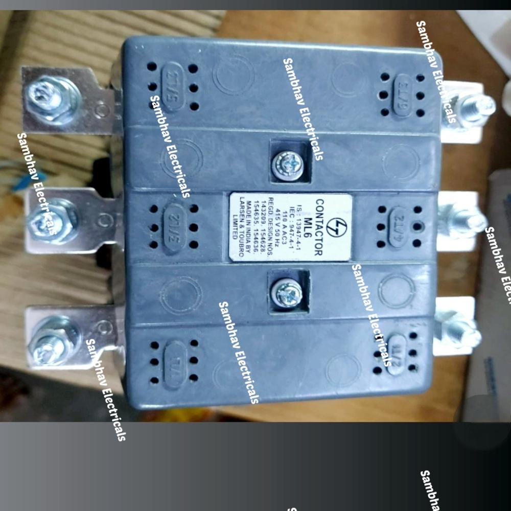 L&t 3 Pole Power Contactor Ml6 - 415v Rated Voltage, 50hz Frequency | Industrial Usage, Three Phase Operation, 3 Pole Configuration