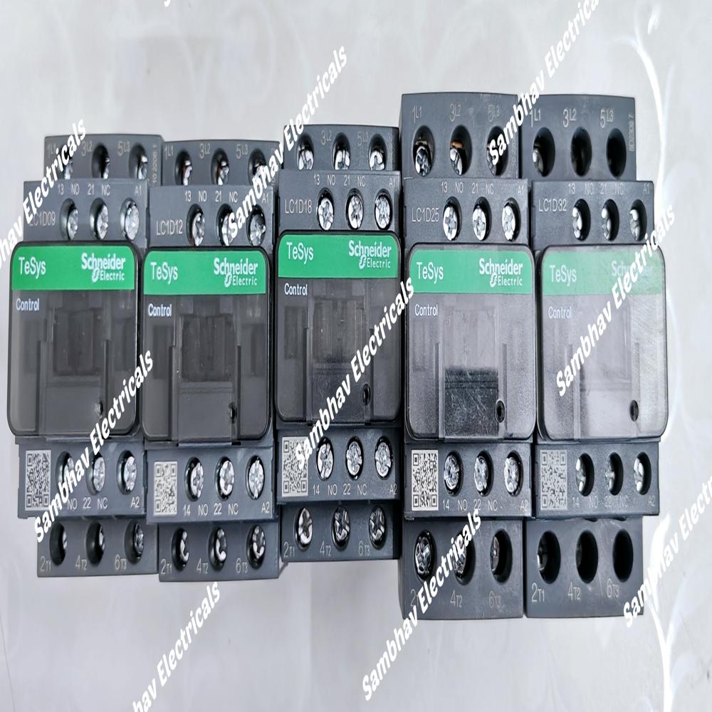Schneider Contactor Lc1d25 - Metal, Standard Size, Black Color | Ideal For Electric Equipment, 1 Year Warranty
