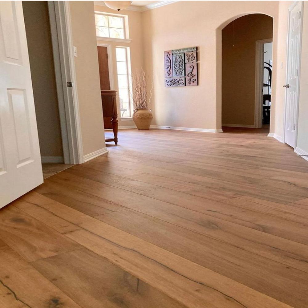 Solid Hardwood Flooring - 14mm Engineered Wood, Sustainably Sourced & Antibacterial Finish, Elegant Aesthetic
