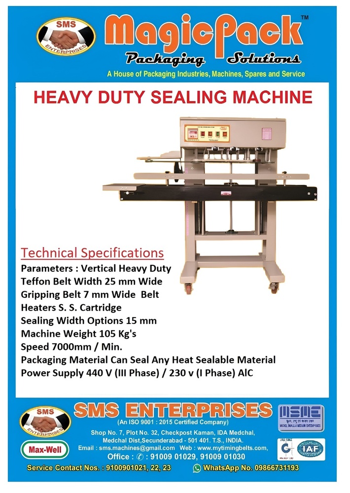 Heavy Duty Vertical Band Sealing machine