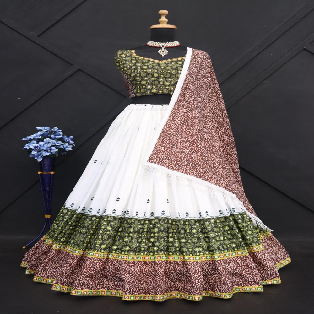 Digital Print Muslin Cotton Lehenga Choli