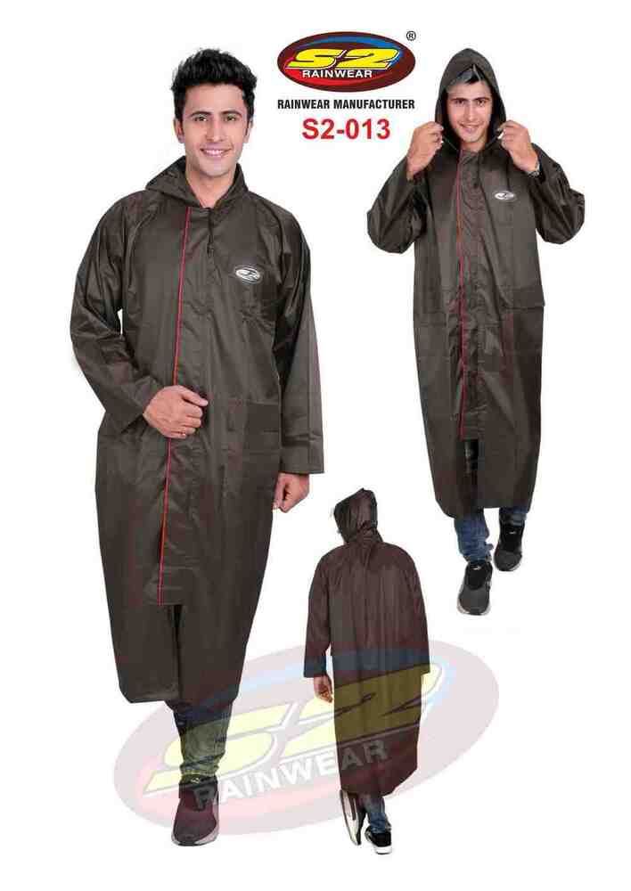 S2-013 PU Long Rain Coat with Taping