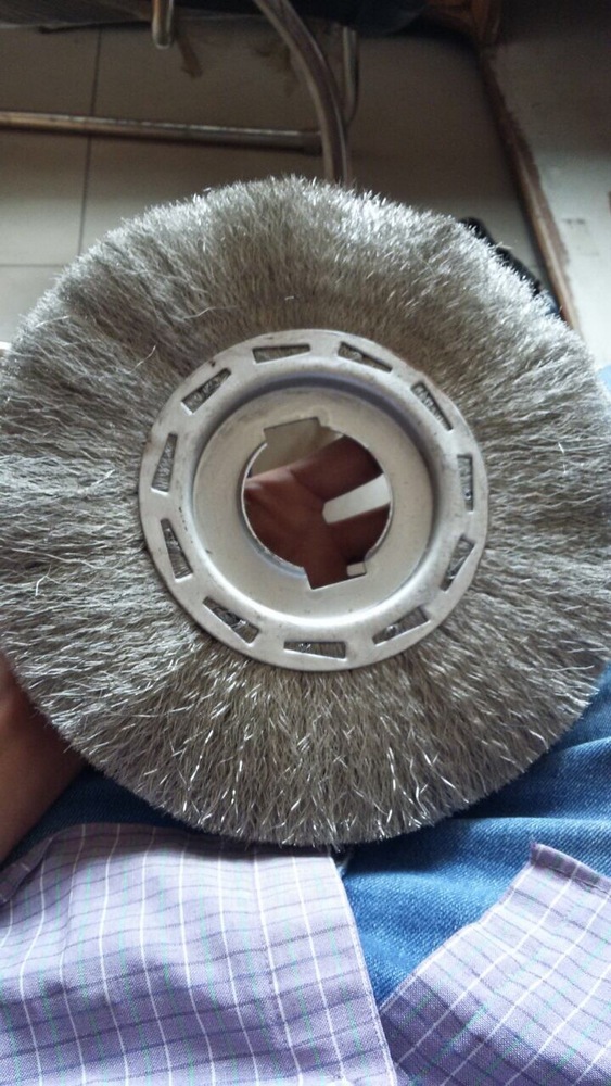 Buffing Rotary Brush - Aluminum Material, Custom Size Options, Black Bristles, Versatile Functions And Applications
