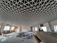 Vindsil Triangle Open Cell Ceiling - Bare Galvalume Steel, Sizes 100/130/150mm, Customized Ral Colors | Durable Powder Coating, Acoustic Properties, Lightweight Design