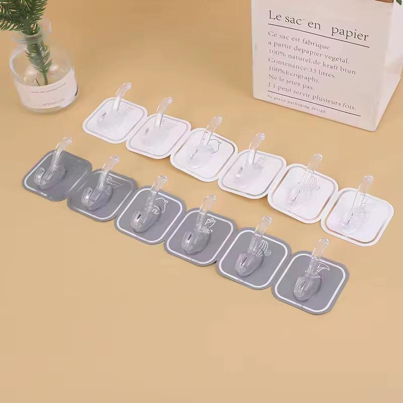 Stainless Steel Hook Rack - 6 Hooks, Green Anchors For Easy Organization And Accessibility In Kitchen
