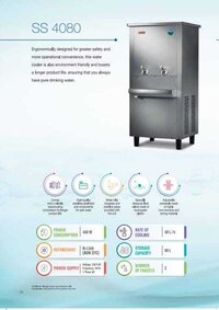 Voltas Water Cooler - Stainless Steel, 220 Volt | Industrial Use, Silver Finish, Efficient Cooling Performance