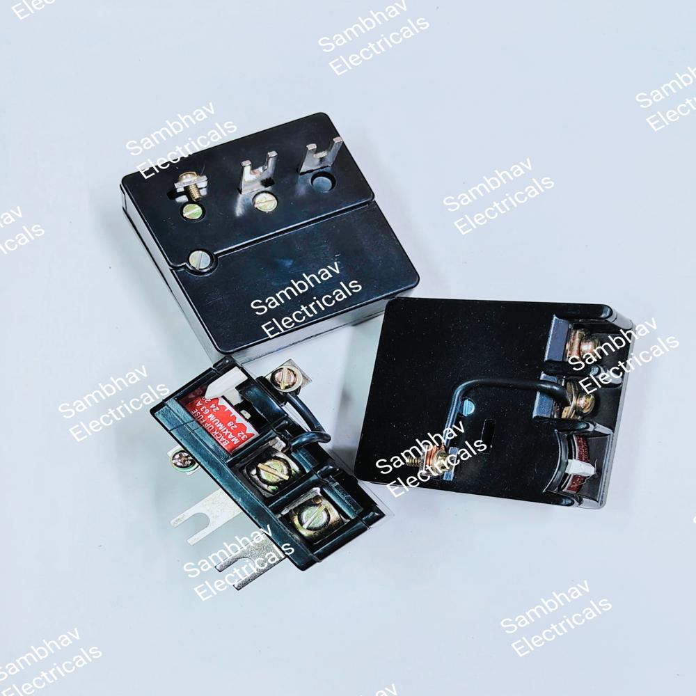 Two Pole Thermal Overload Relay - Rated Voltage 12 Volt, Black Color, Industrial Use, 6 Month Warranty