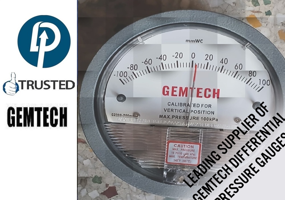 Gemtech_differential Pressure Gauge Wholesale India From Sasne -Ghansoli I Navi Mumbai Maharashtra 400701 - Accuracy: A 2% Of Full Span At 70(21(a 3% On -0