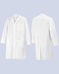Lab Coat - Cotton Fabric, Unisex Sizes Available, White Color, V-Neck Style, Full Sleeves, Breathable & Washable | High Quality Comfort Design