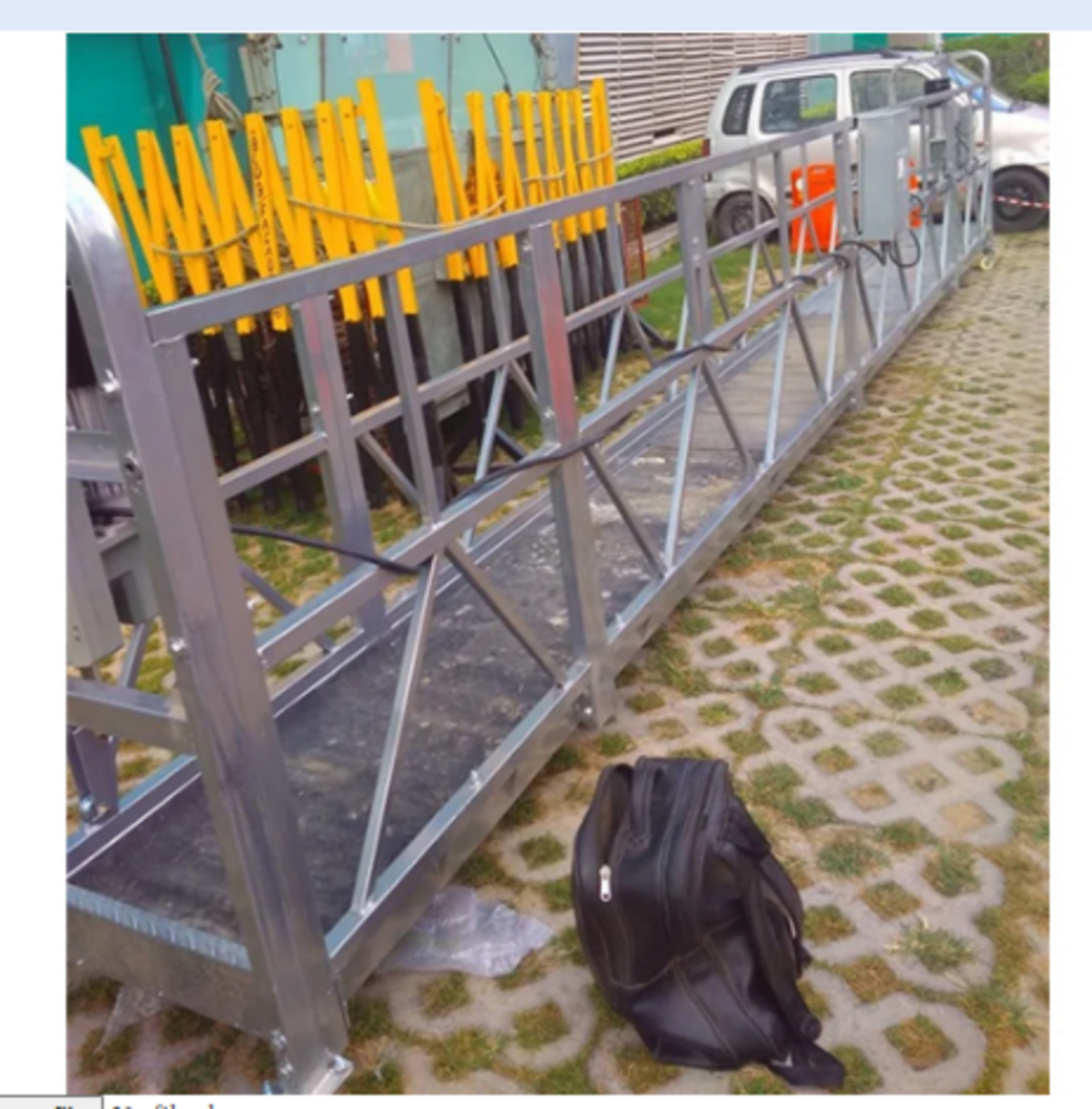 Suspended Wire Rope Platform - Application: Construction