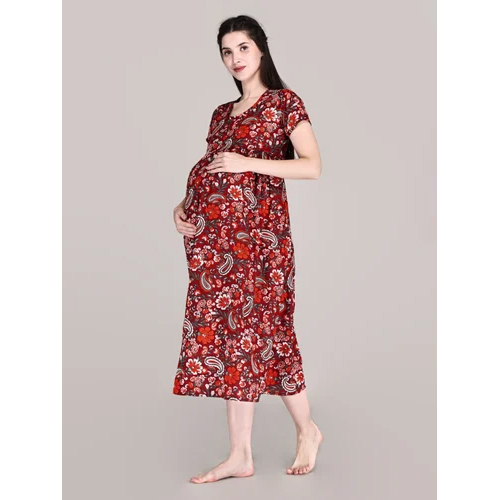 Maroon Maternity Feeding Dresses - Ethnic Region: Indian