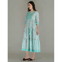 Maternity Cotton Gawn - High-quality Cotton, Various Sizes, Sky Blue Color | Stitched Design, Short Sleeves, Washable, All Season Wear