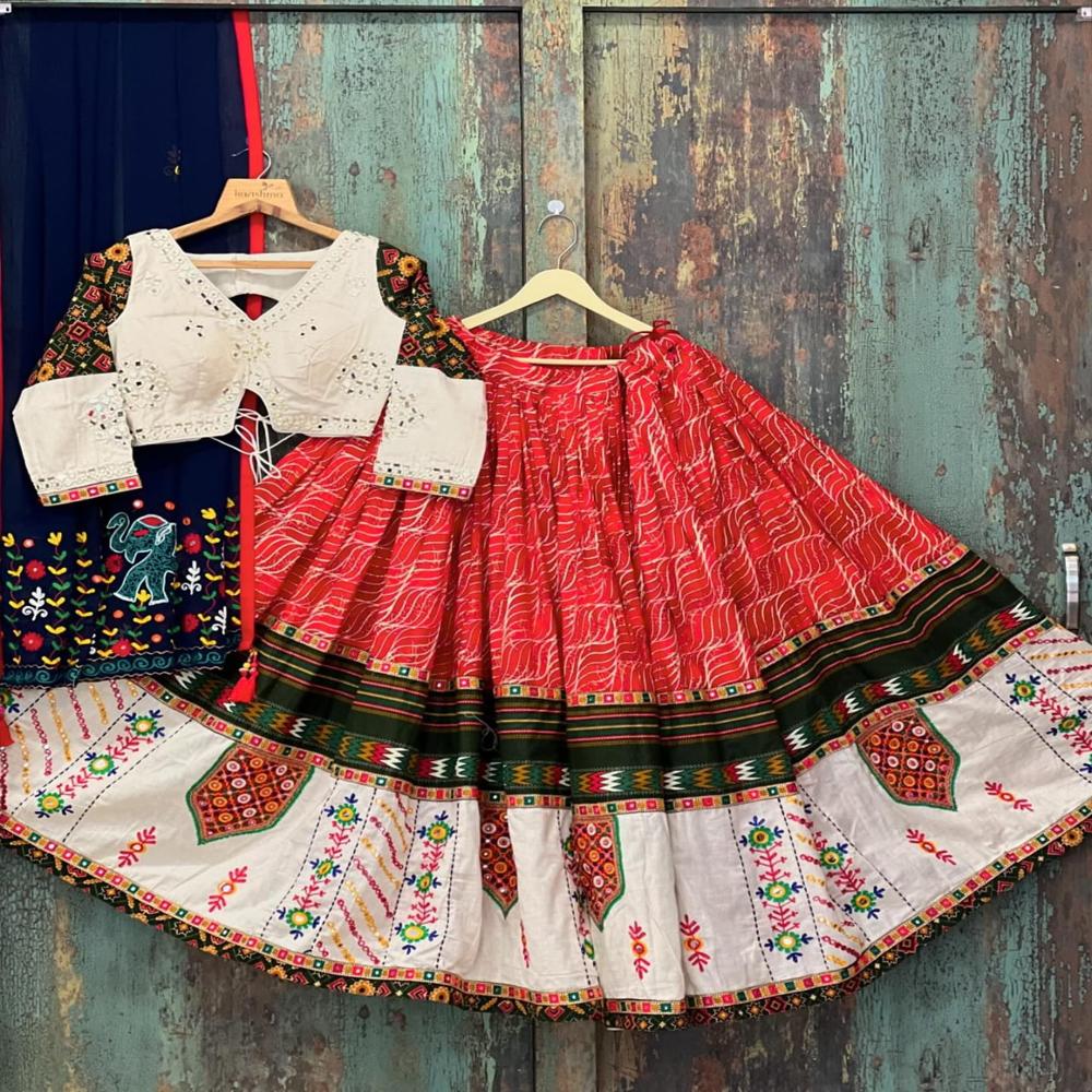 Digital Print Muslin Cotton Lehenga Choli