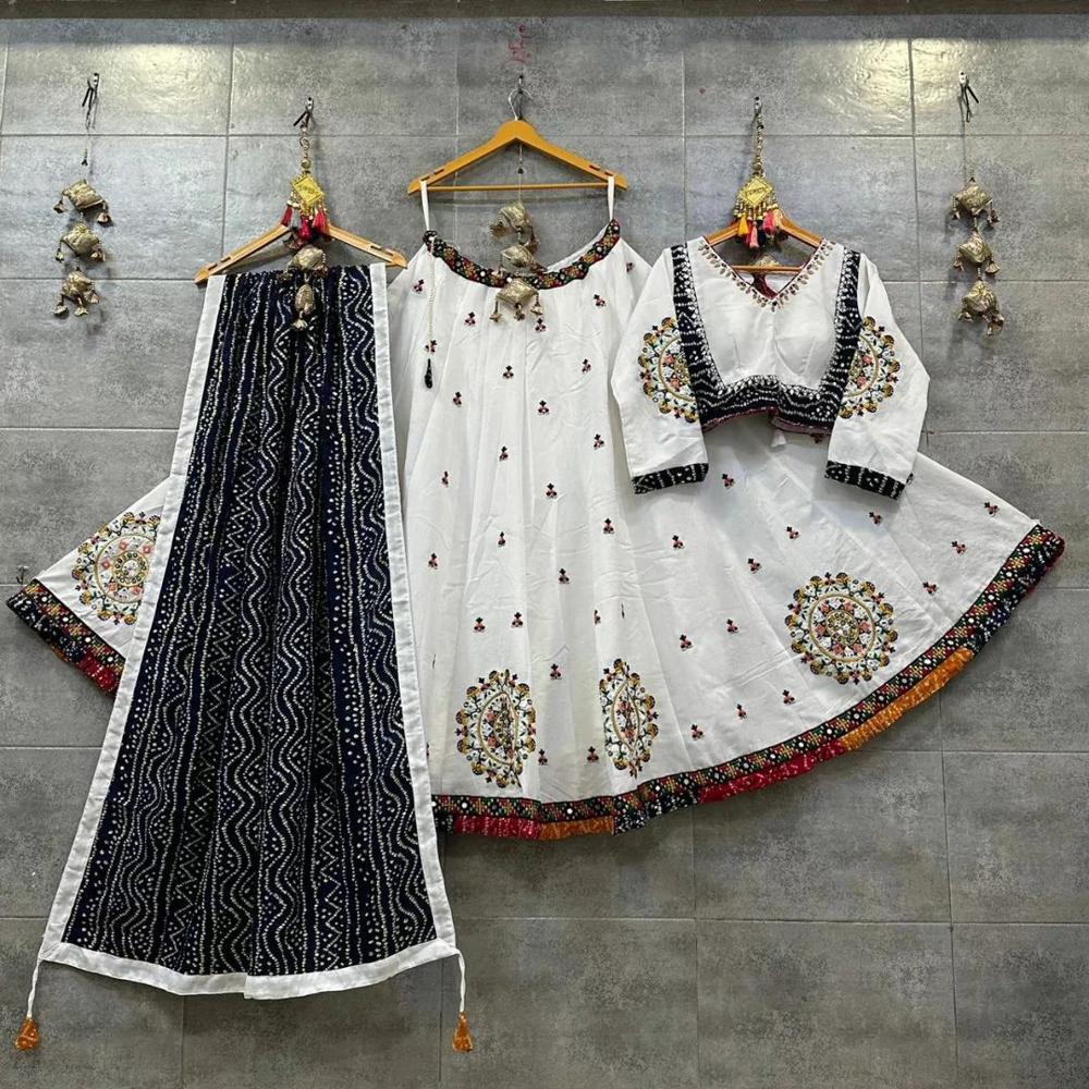 Digital Print Muslin Cotton Lehenga Choli