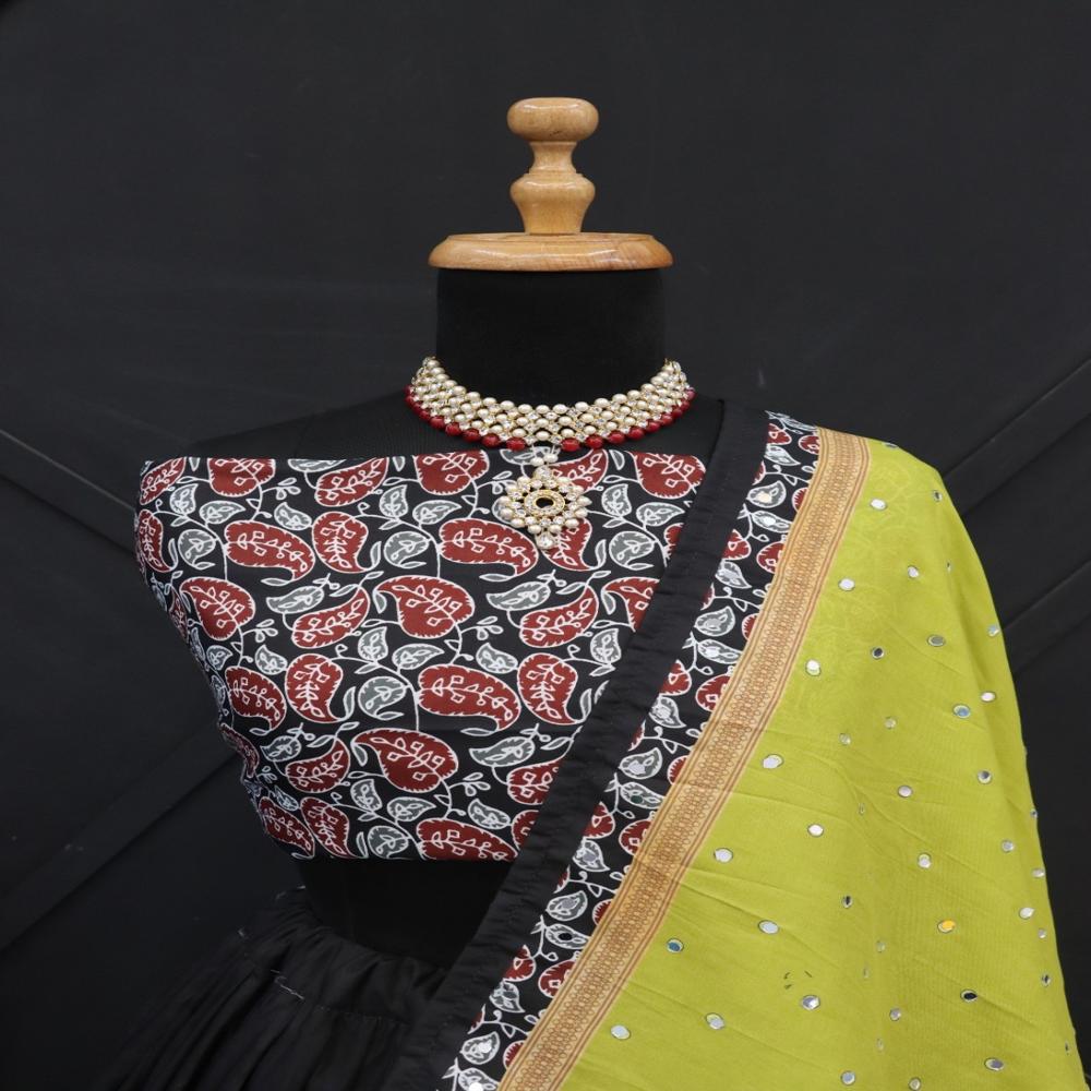 Digital Print Muslin Cotton Lehenga Choli