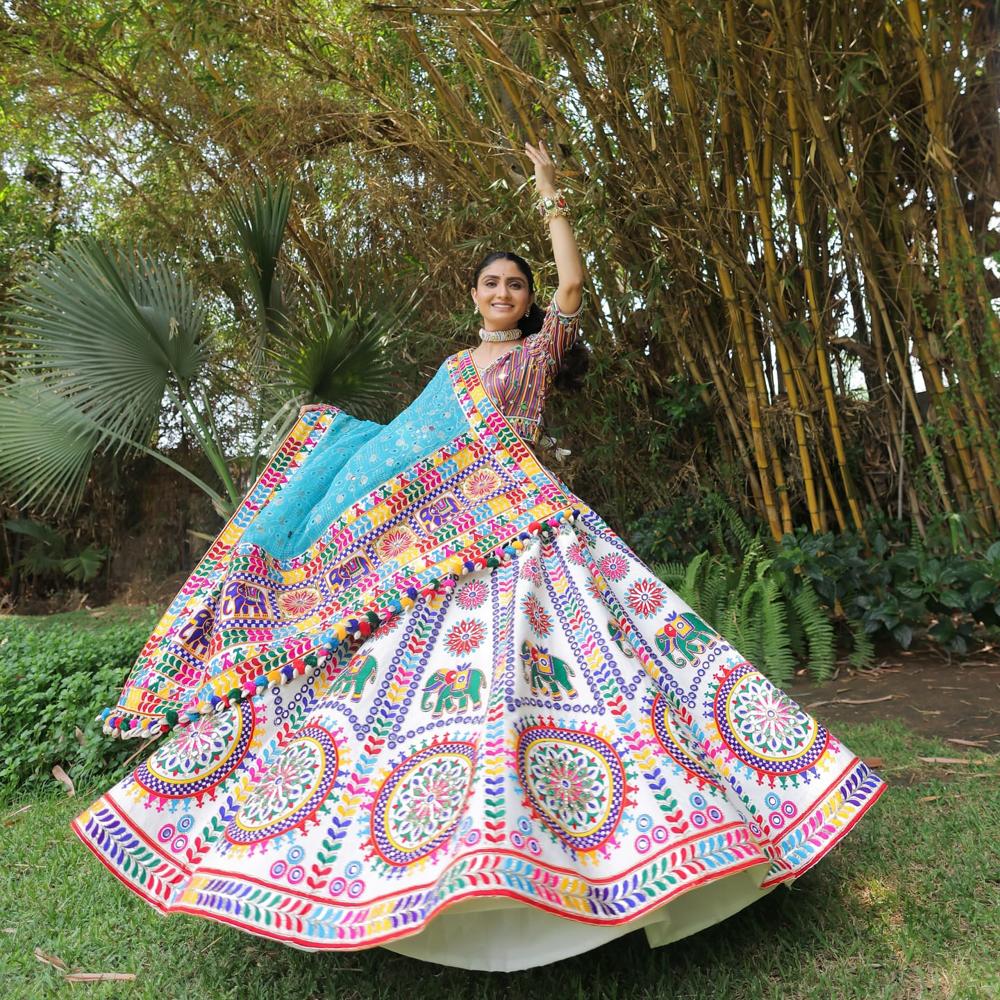 Digital Print Muslin Cotton Lehenga Choli