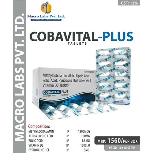 METHYLCOBALAMIN  1500MCG+ALPHA LIPOIC ACID 100MG +FOLIC ACID 1.5 MG+VITAMIN D3 1000I.U+PYRIDOXINE HCL 3MG+