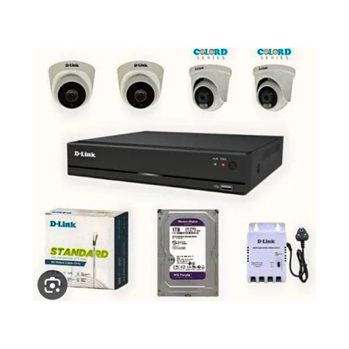 D-Link - 4 Ports Hd - Cctv Camera Setup Kit - Camera Pixels: 2 Megapixel (Mp )