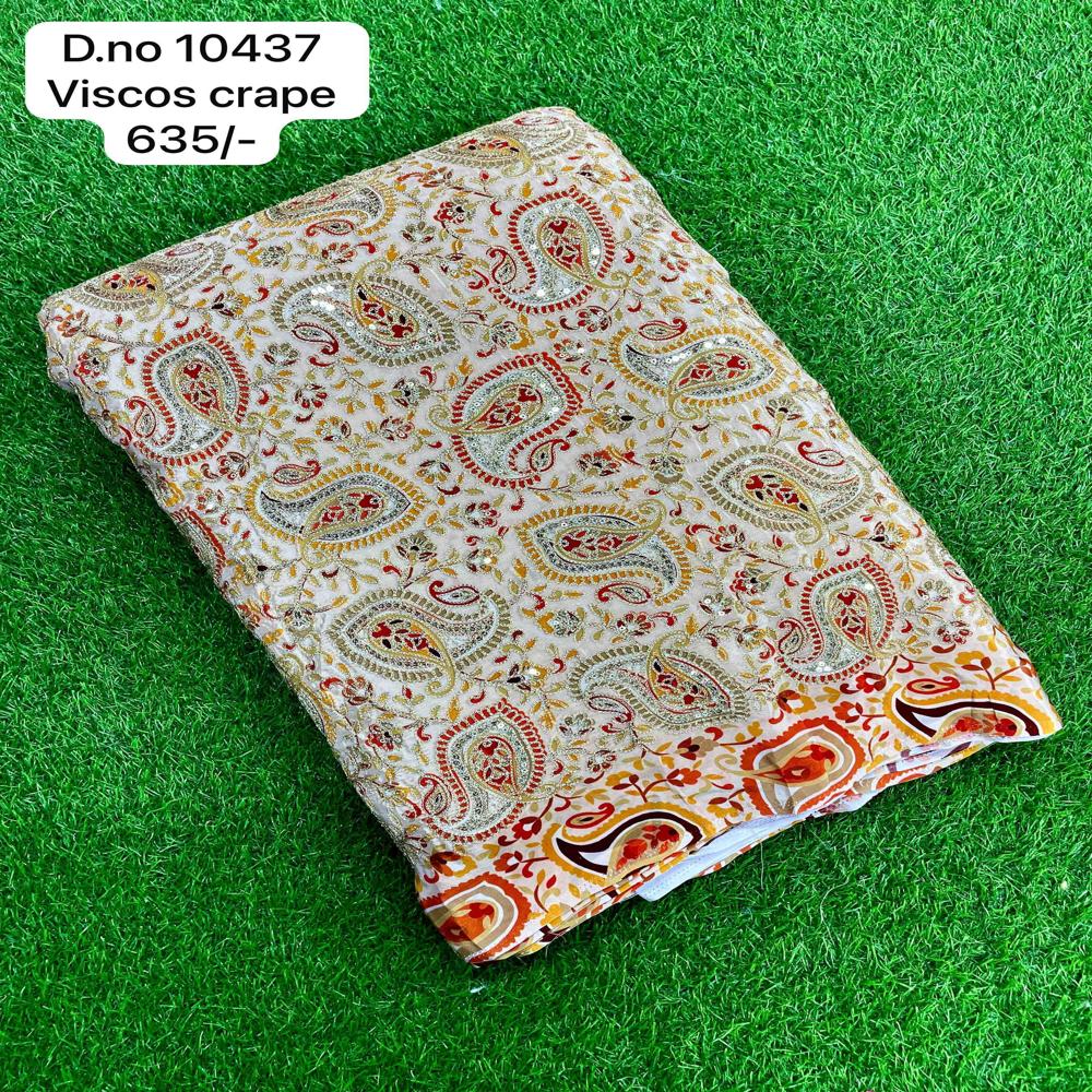  Multicolor Crepe viscose material