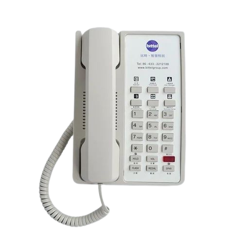 Bittel White Hotel Room Phone - Material: Plastic