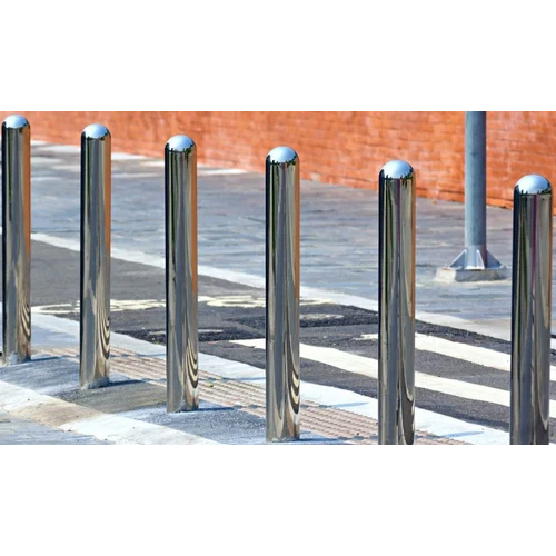 Stainless Steel Parking Bollards - Color: Silver