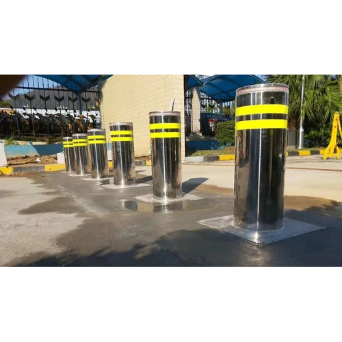 Retractable Bollards Hydraulic Rising Bollards Automatic Bollards - Color: Silver