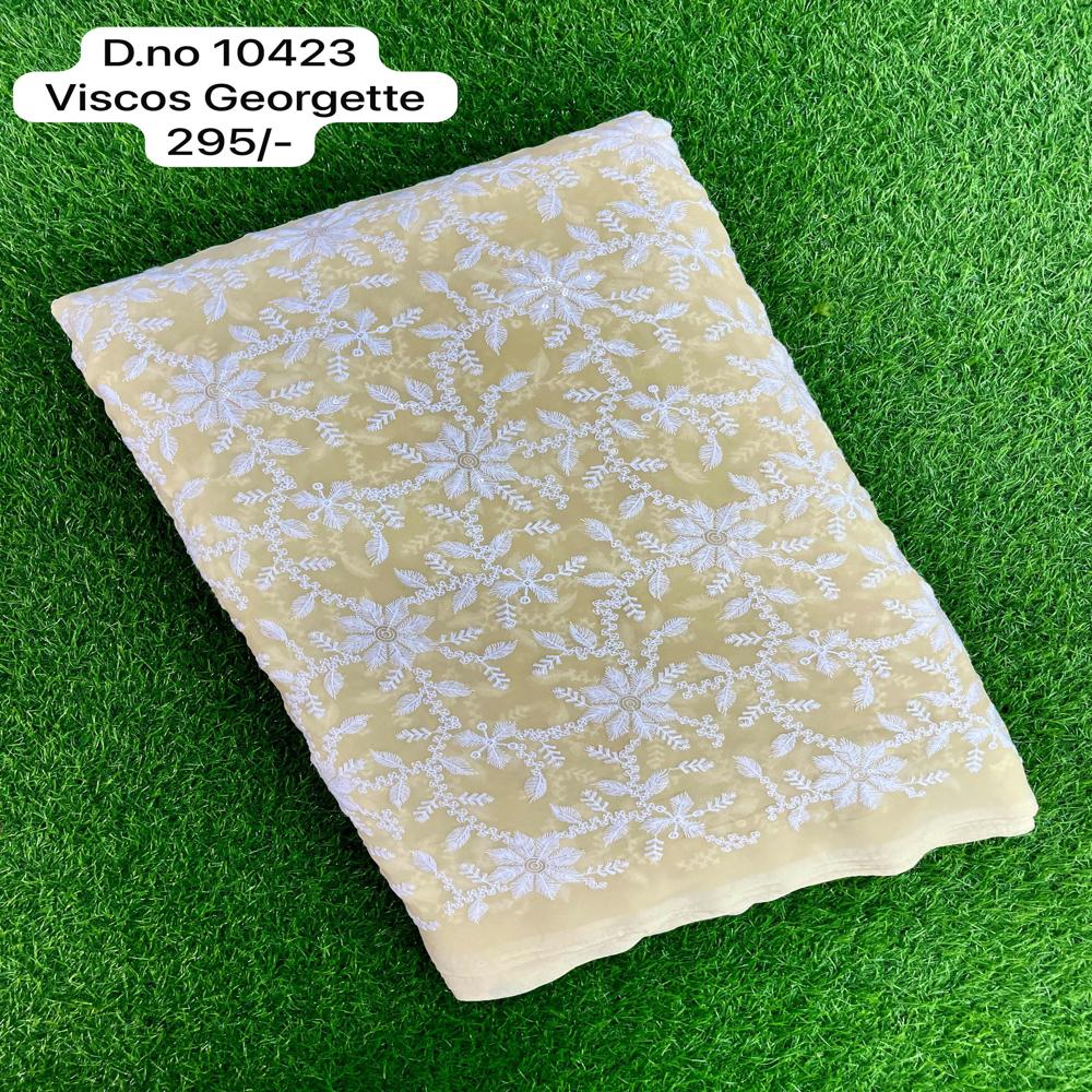 Embroidered Viscose Georgette Fabric