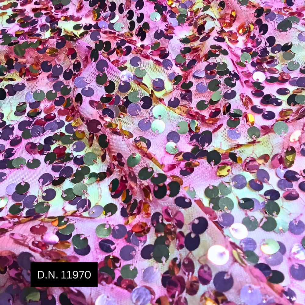 Premium Tulle Lace Sequin Fabric For Gowns, Dresses & Couture Designs