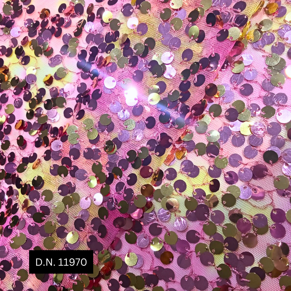 Premium Tulle Lace Sequin Fabric For Gowns, Dresses & Couture Designs