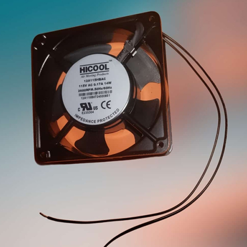 12A115Hbac 115V Hicool 4 Inch Fan - Color: Black