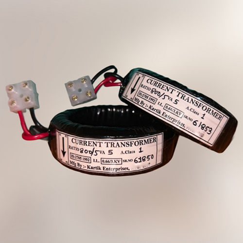 800-5 Current Transformer - PVC Material, 800-5 VA Efficiency, Laminated Core, Three Phase | Air Cooling System, Dry Voltage Booster Type