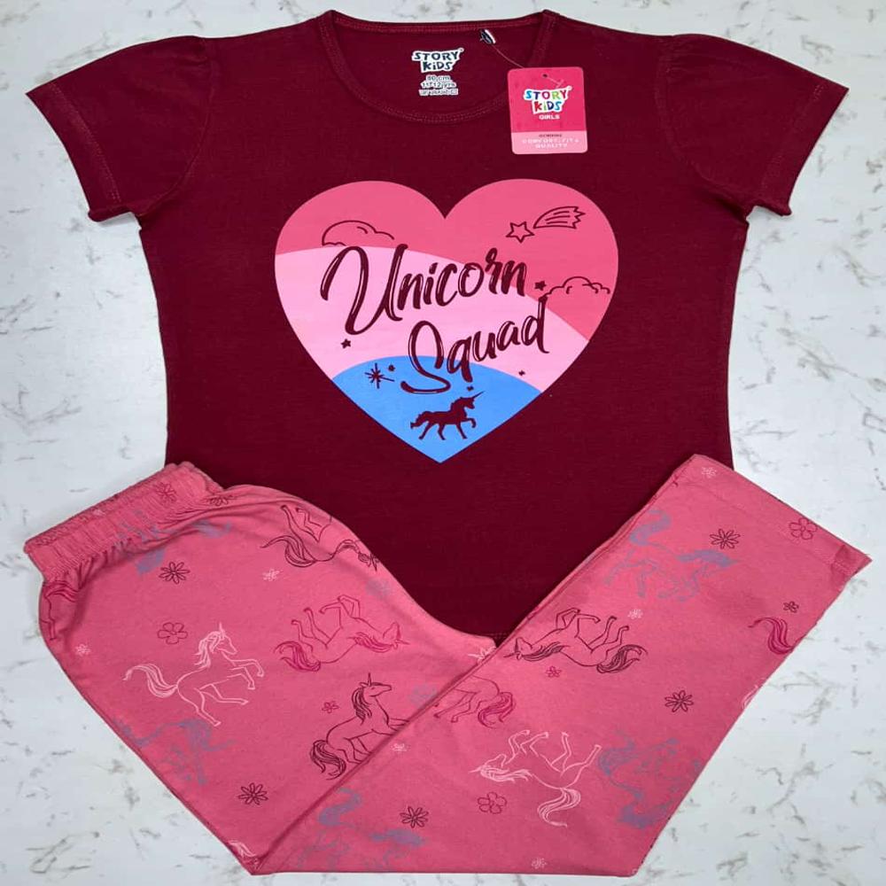 Girls full pant pyjama set