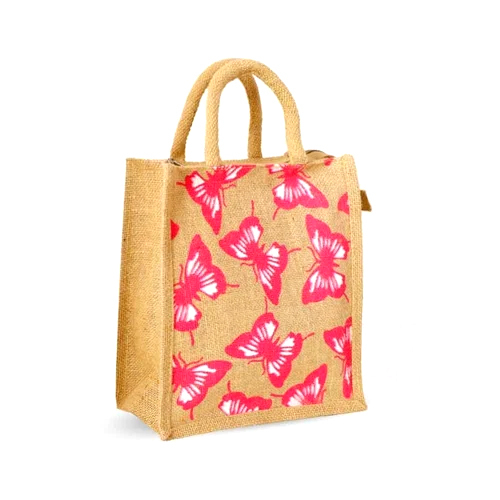 Jute Lunch Bag - Color: Light Yellow