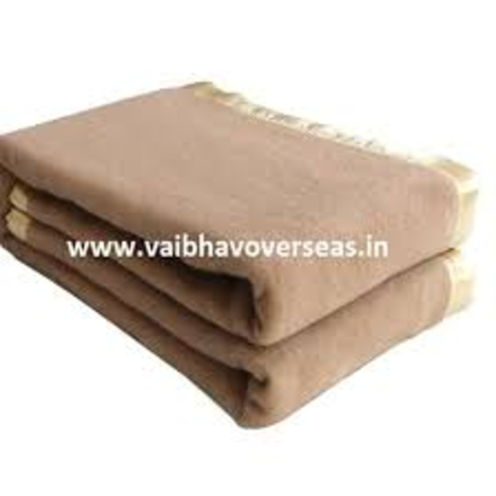 Railway Wool Blanket - 150x220cm, Assorted Color | 60% Wool & 40% Polyester, Plain Pattern, Ideal For Military, Home, Travel