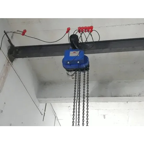 Industrial Chain Hoist With Trolley - Color: Blue