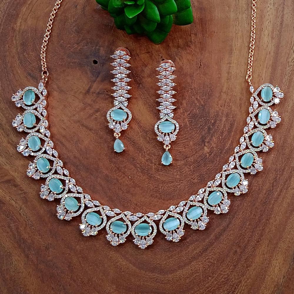 Cubic Zirconia Necklace Set - Color: All Color