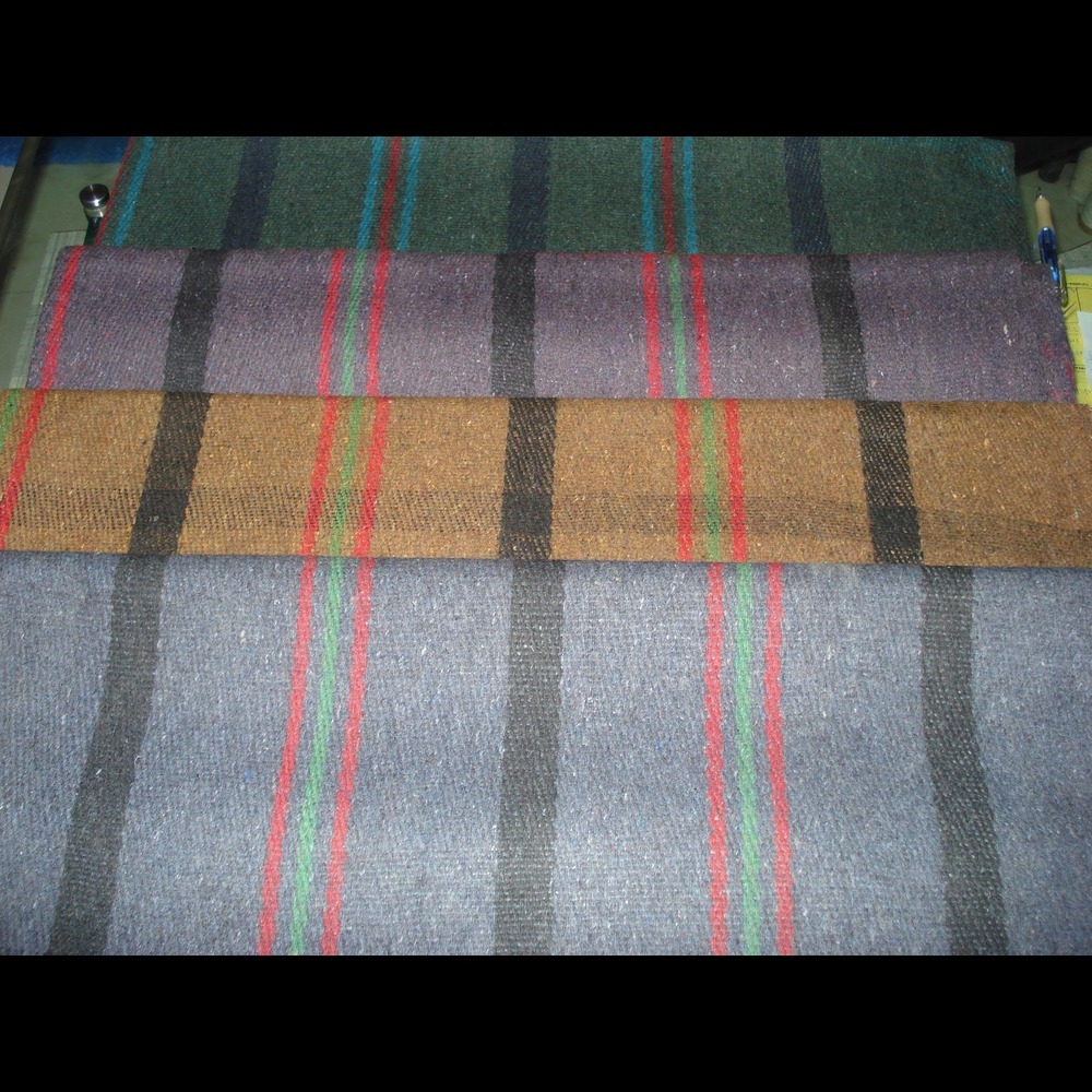 Shoddy Wool Blanket - 150x220cm, Assorted Colors | Fleece Fabric, Hemmed Edges, Elegant Plaid Design