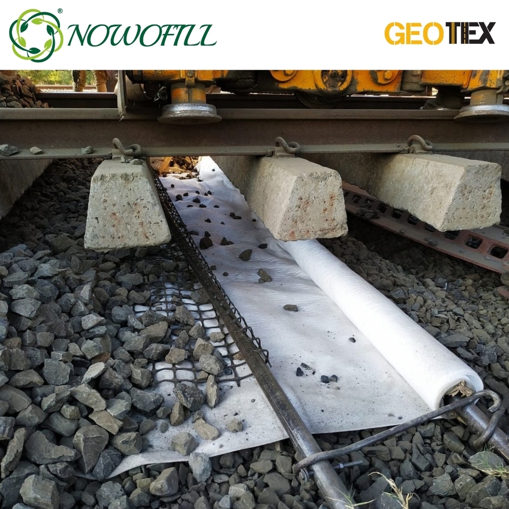 PP/ Polyester Non Woven Geotextile For Railroad Ballast Separation