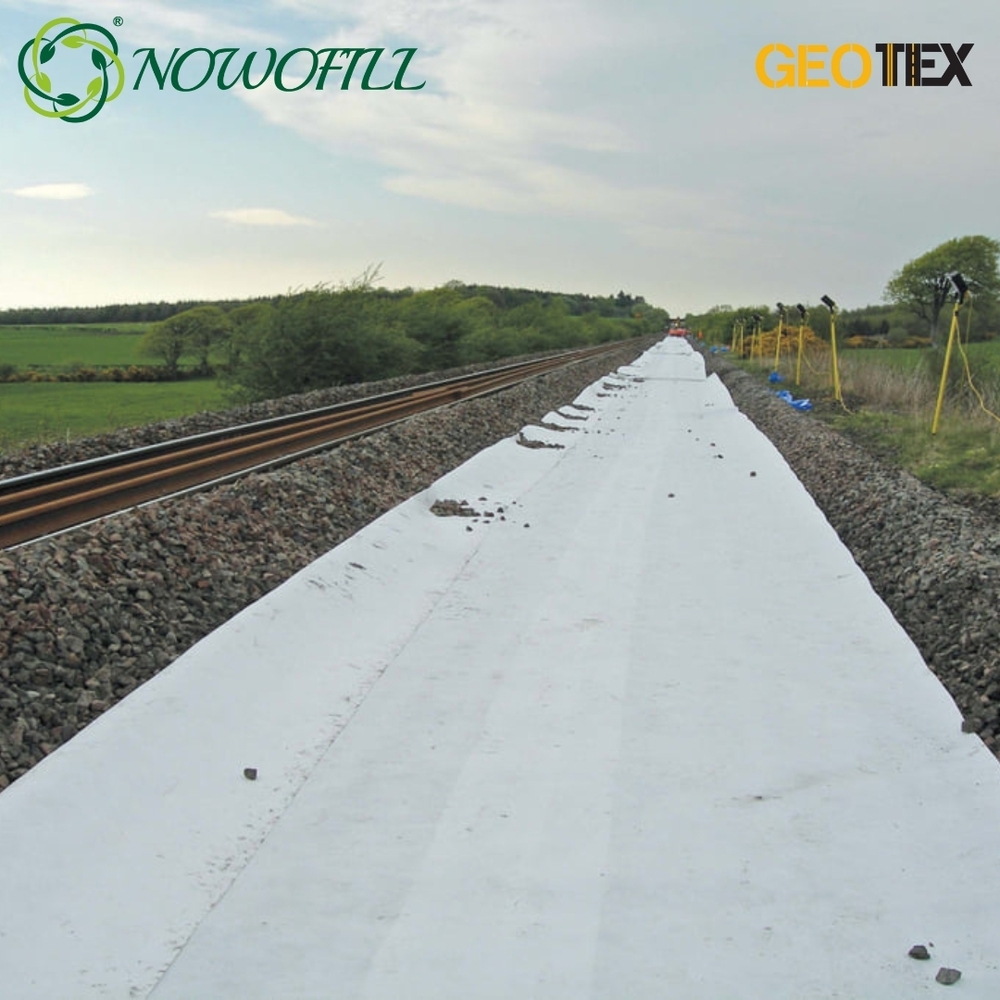 Pp/ Polyester Non Woven Geotextile For Railroad Ballast Separation - High-strength Polyester, Uv-resistant, Lightweight, Tear-resistant, Environmental Friendly