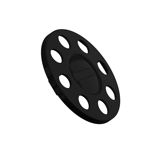 Close Center Wheel Trim 8 Stud Black - Body Material: Metal