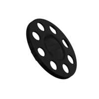 Close Center Wheel Trim 8 Stud Black