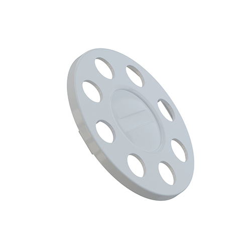 Close Center Wheel Trim 8 Stud White