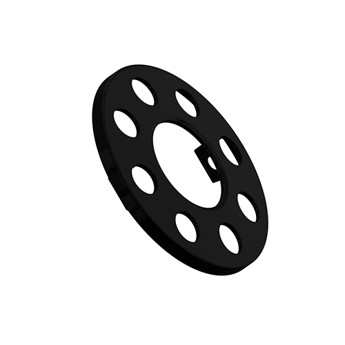 Open Center Wheel Trim 8 Stud Black - Body Material: Metal