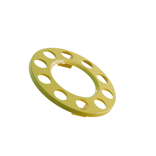 Open Center Wheel Trim 10 Stud Yellow - Body Material: Metal