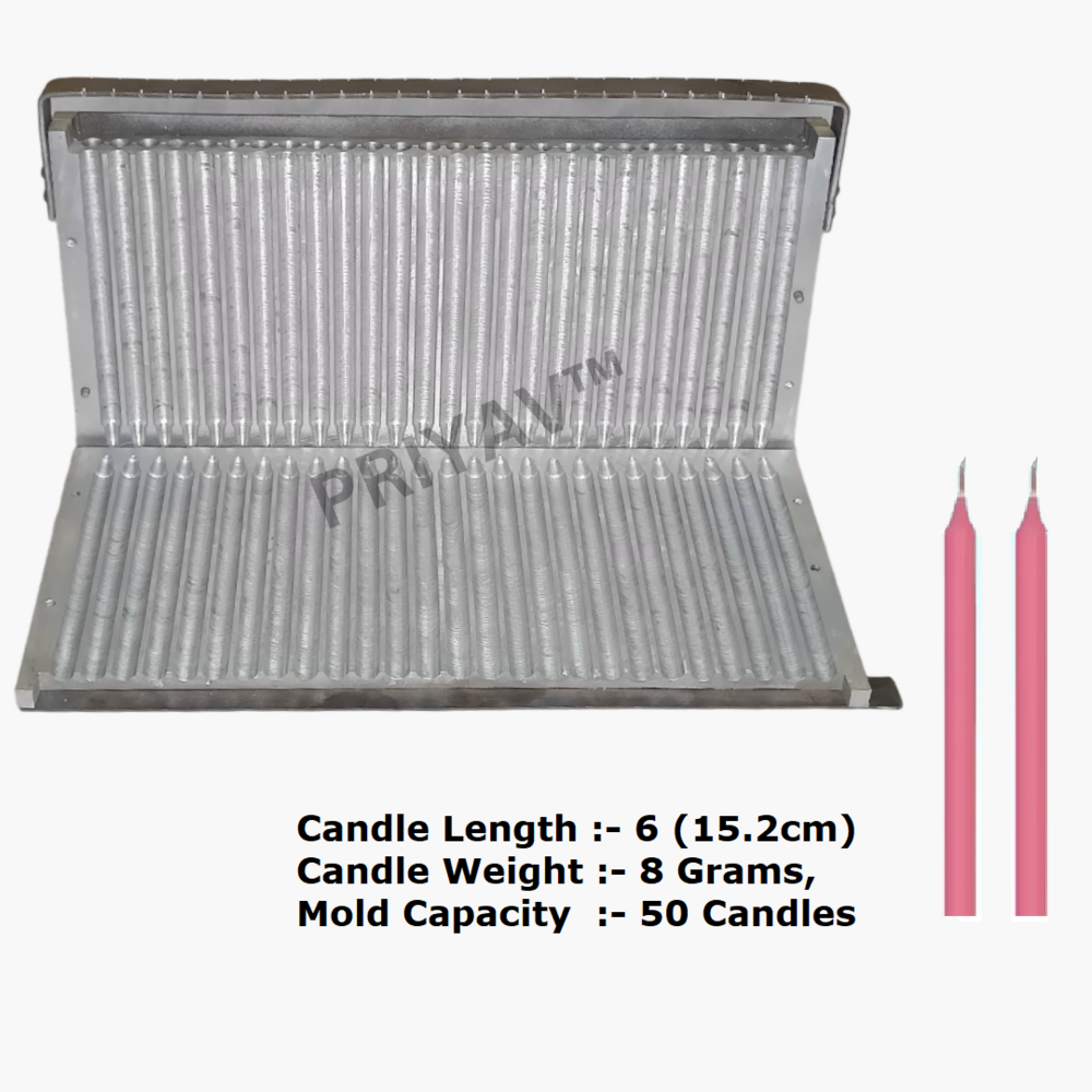 6-Inch 8-Gram Plain Candle Making Aluminum Mold