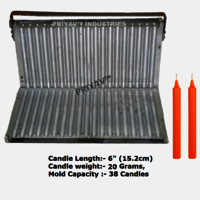6 Inch 20 Gram Plain Candle Making Mold - Material: Aluminum