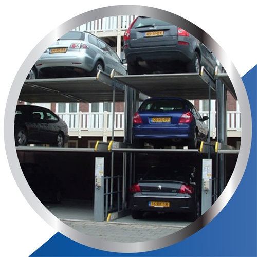 चार पोस्ट तीन स्तर स्टैक पार्किंग सिस्टम